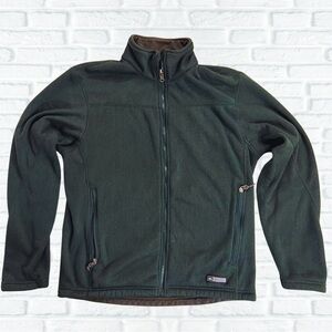 REI Polartec Ribbed Fleece Full-Zip Sweater Jacket Jade Green Size Large